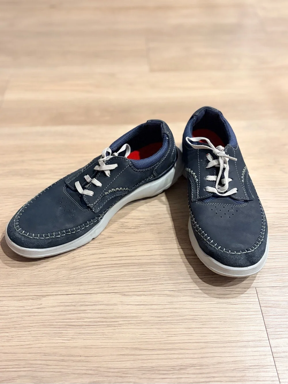 Clarks Gaskill Lace Navy Casual Shoes Men's US 8.5